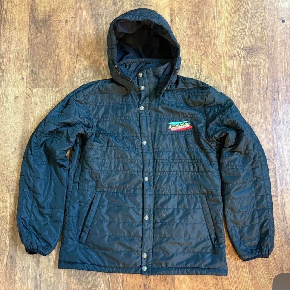 Marley Mellow Mood Energy Drink Promo Jacket Navy Faded Embroidered Large